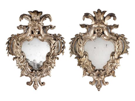 Paar große venezianische Barock-Spiegel
